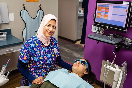 ediatric patient receiving preventive dental care at Tooth Berry Kids Dental