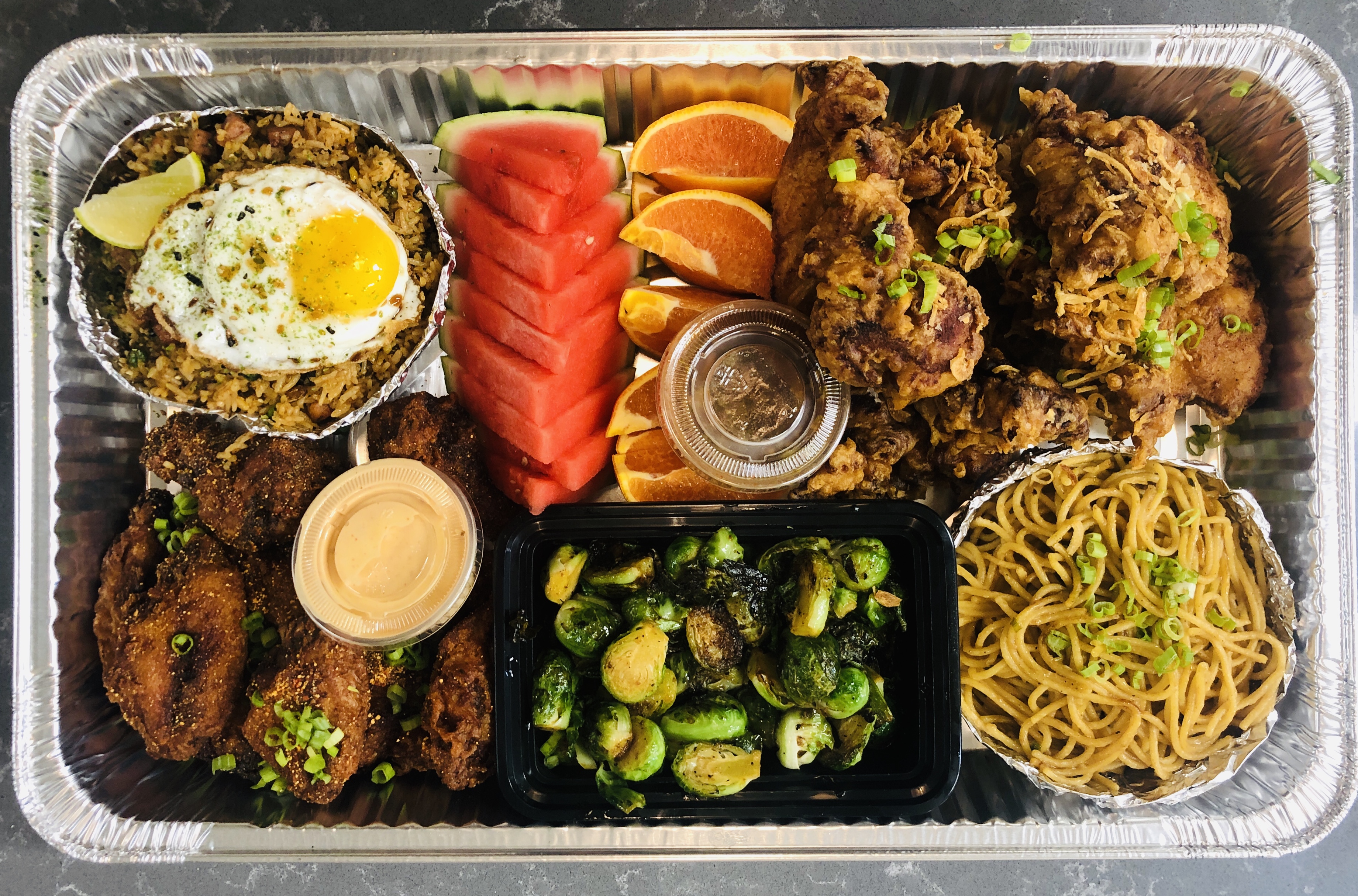 Arranged Food and Objects