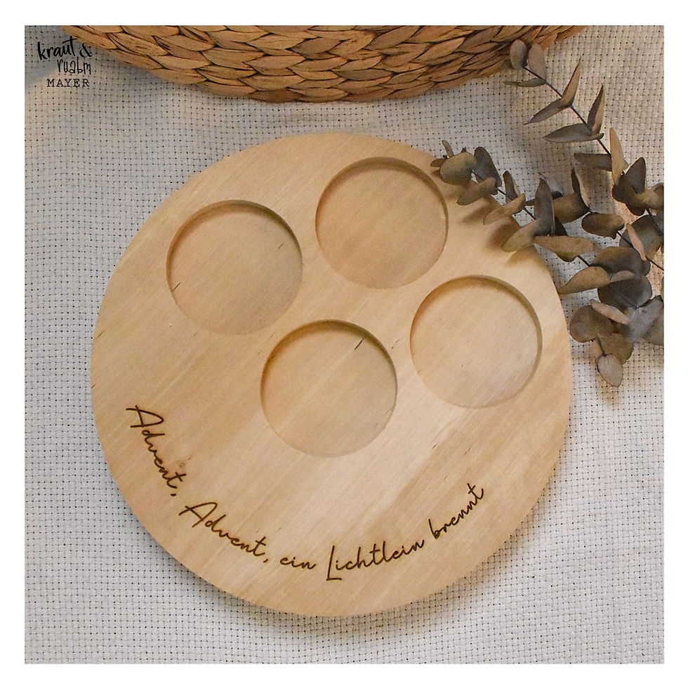 Miniaturbild: Adventkranz Brett rund