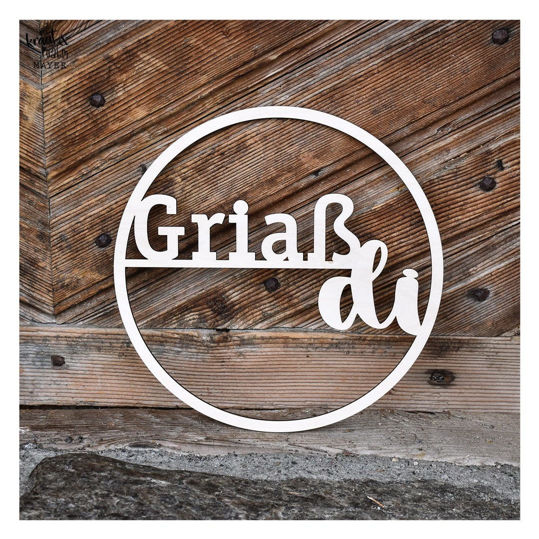 Türkranz "Grias di" ohne Blumen