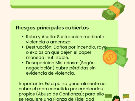 ¿Tu efectivo está protegido? Póliza de Dinero y Valores: El escudo financiero de tu operación.