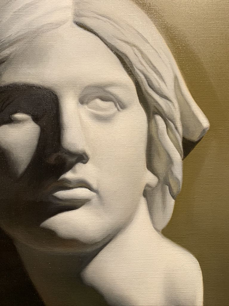 Détail Jeanne d’Arc - Nadine Bourgeois Artiste Peintre