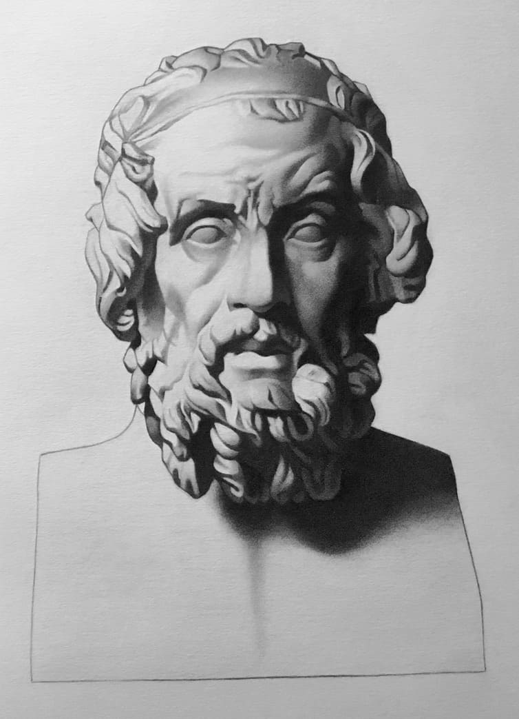 Homère - Nadine Bourgeois Artiste Peintre