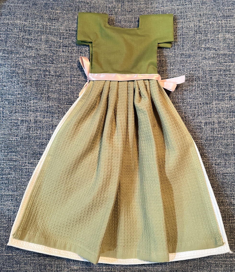 Thumbnail: Green Black Flower Dress Towel