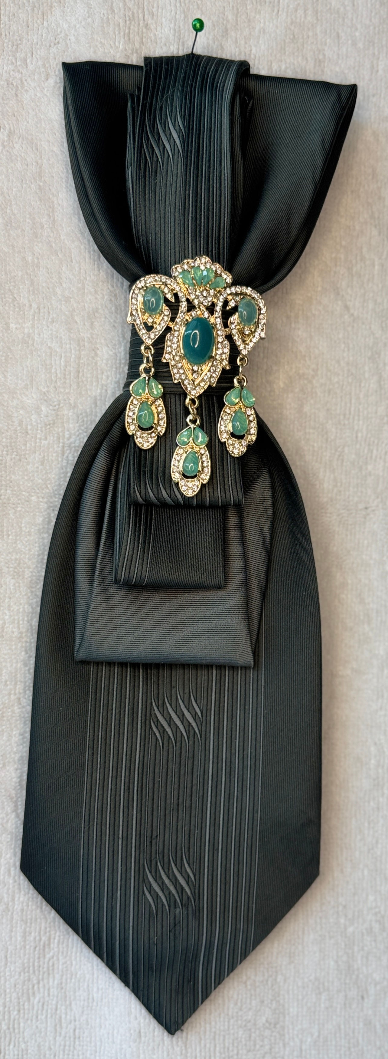 Dark Grey & Silver Tie