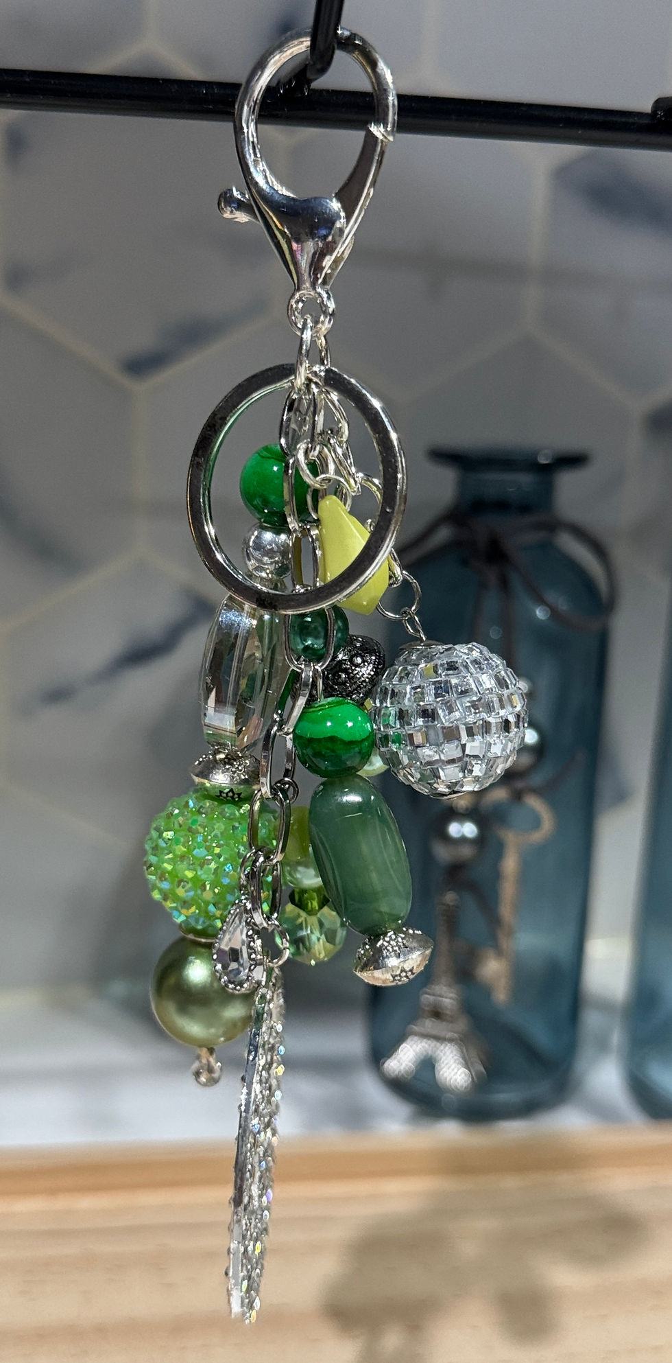 Thumbnail: Green Bag Charm / Key Charm