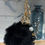 Thumbnail: Black Crown Fluffy Bag Charm / Key Charm