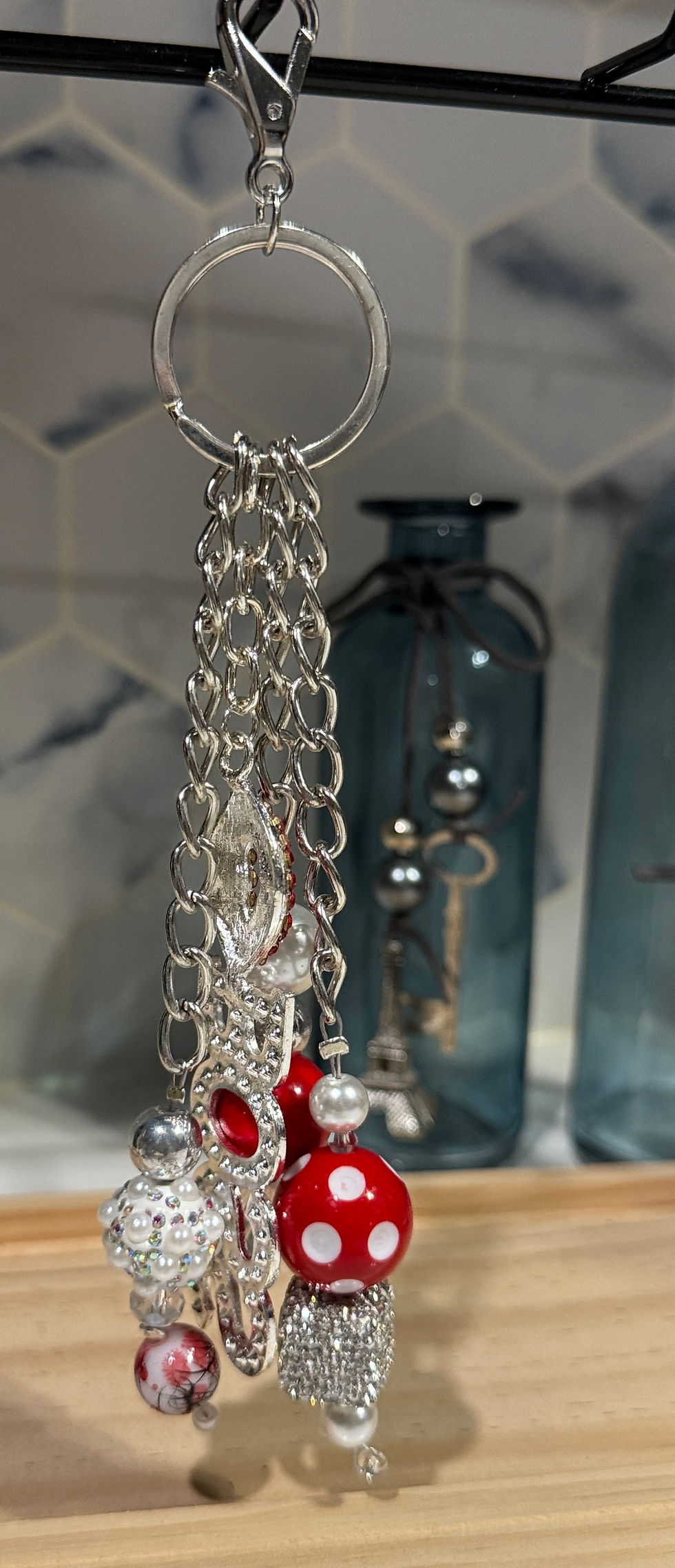 Thumbnail: Red BOSS Bag Charm / Key Charm