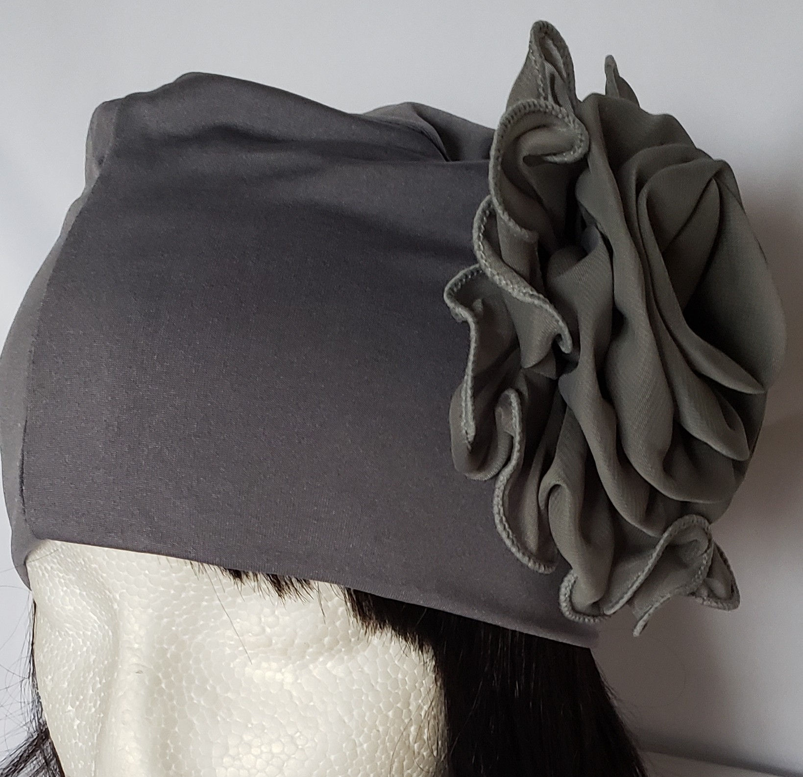 Grey Hat w/Flower
