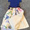 Thumbnail: Dark Blue White Flower Dress Towel