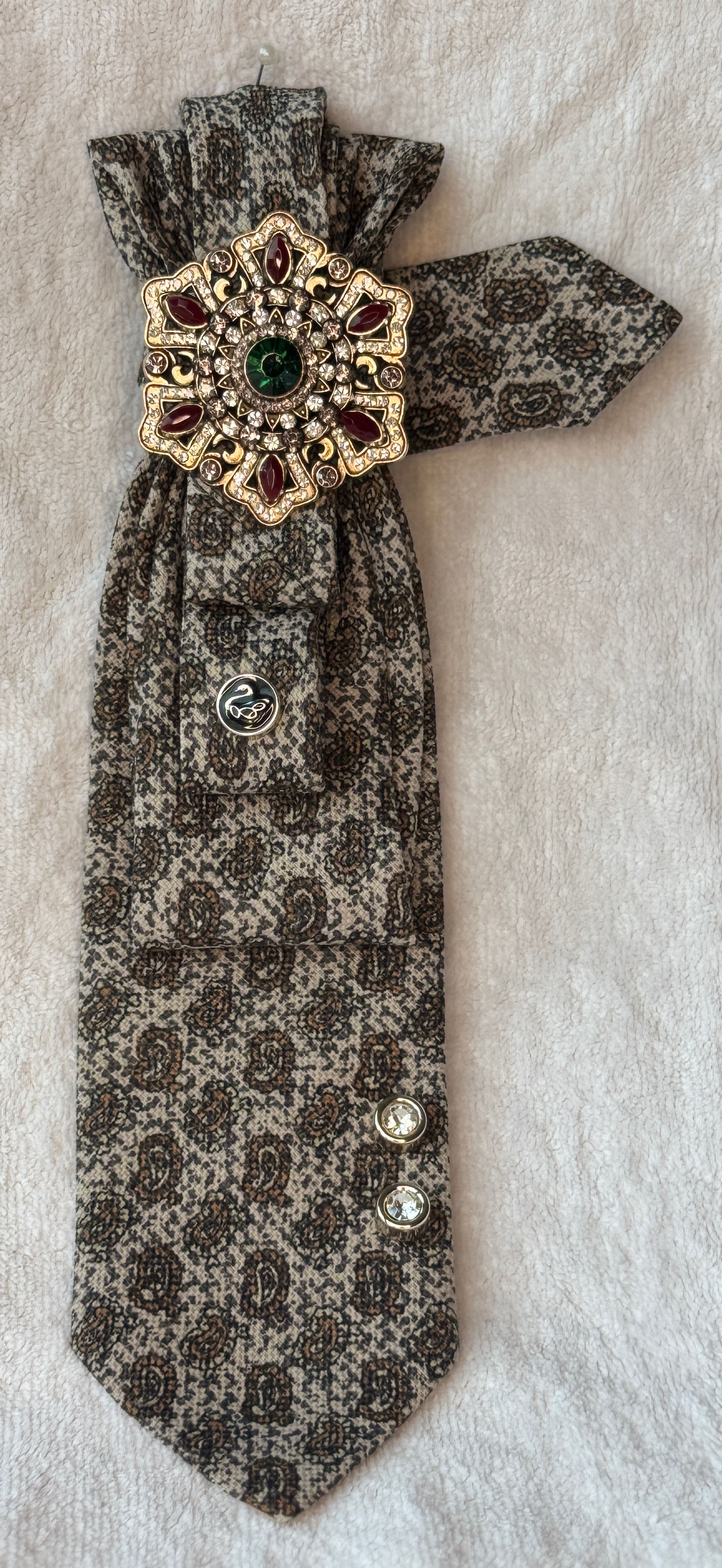 Light Brown Tie w/ Paisley Brown