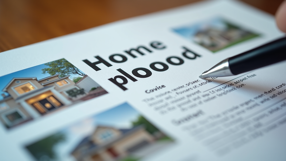 Close-up view of a home inspection report with photos