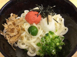 明太生醤油うどん