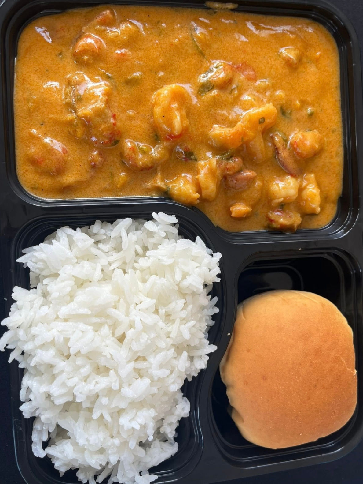 #109 Cajun – Shrimp Étouffée, Crawfish, Sausage, Rice – $15.99