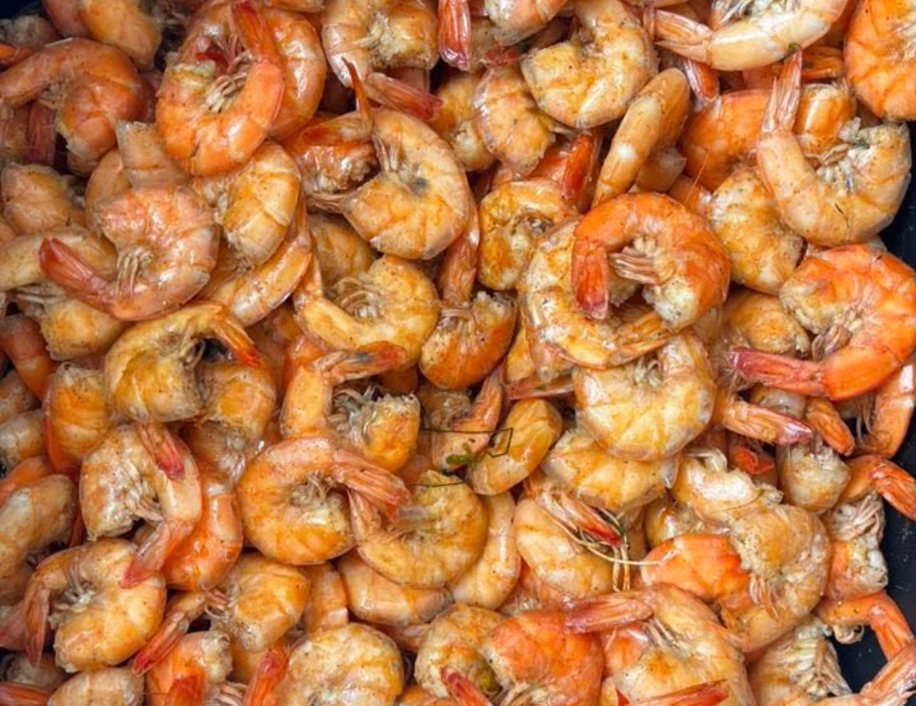 #123 Boiled Shrimp – Plump shrimp boiled in bold Cajun spices and served hot