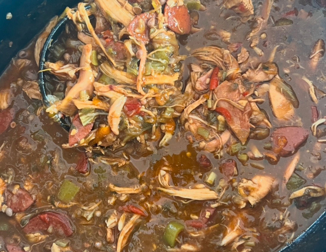 #110 Cajun – Gumbo, Chicken, Sausage, Rice – $12.99