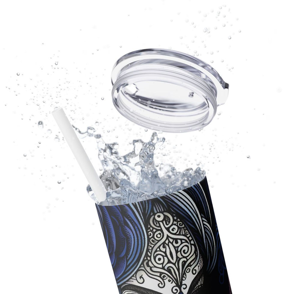 Thumbnail: Skinny Tumbler with Straw, 20oz