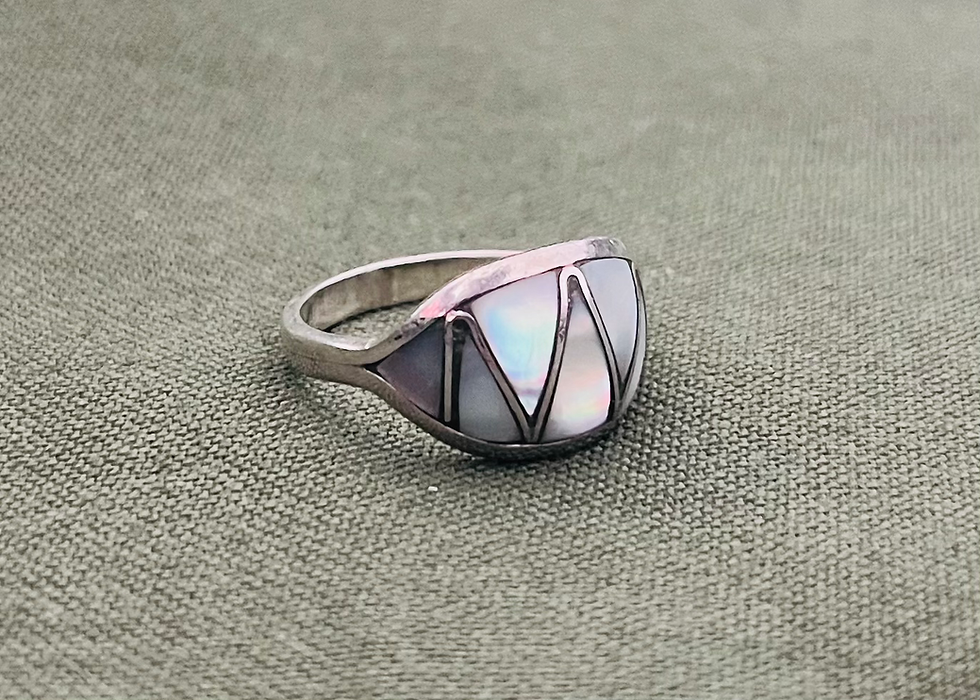 Thumbnail: Vintage Inlay Zuni Ring 