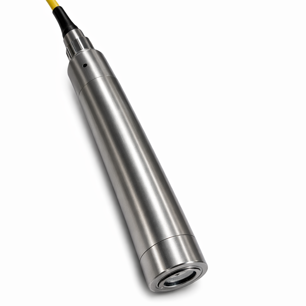 Metallic submersible sensor with cable