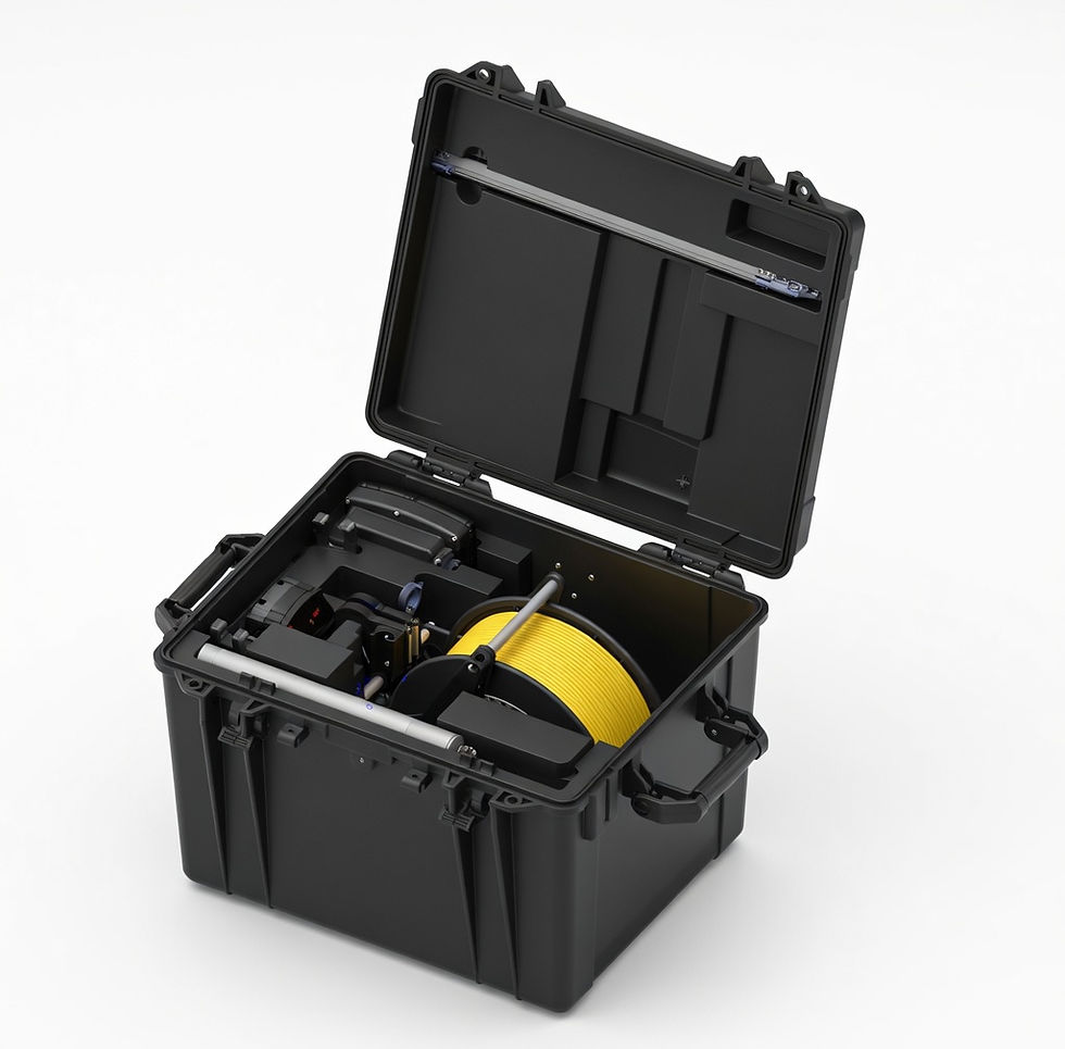 Thumbnail: Open black case with Reach Series Max kit