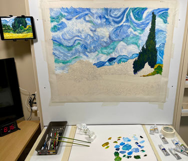 Blues, Greens, Yellows and a Touch of Black