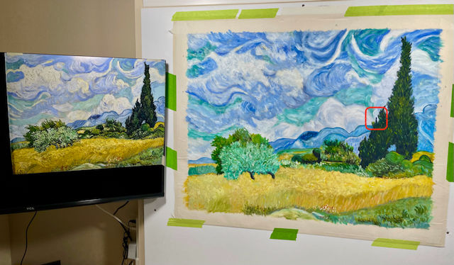 Van Gigh versus typical small painting sizes