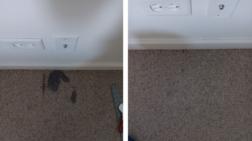 Berber carpet repair results