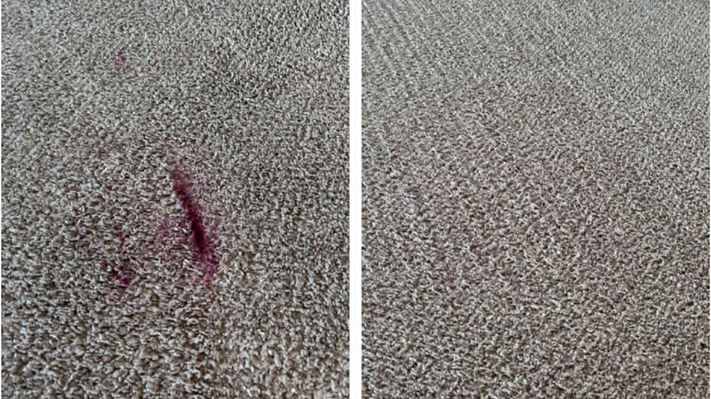 before and after carpet stain removal