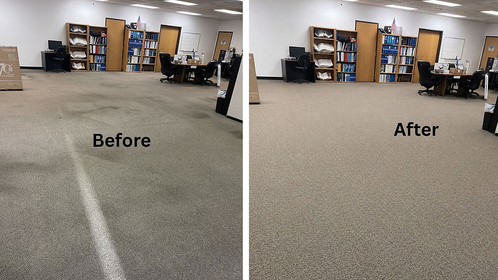 How This Commercial Glue Down Carpet Was Deep Cleaned