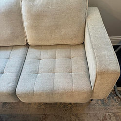 Upholstery cleaning results showing refreshed furniture by The Yeti Clean Co. in Aurora, CO.