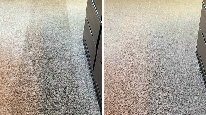 Carpet adhesive residue removed with citrus treatment and steam cleaning in Marysville Washington