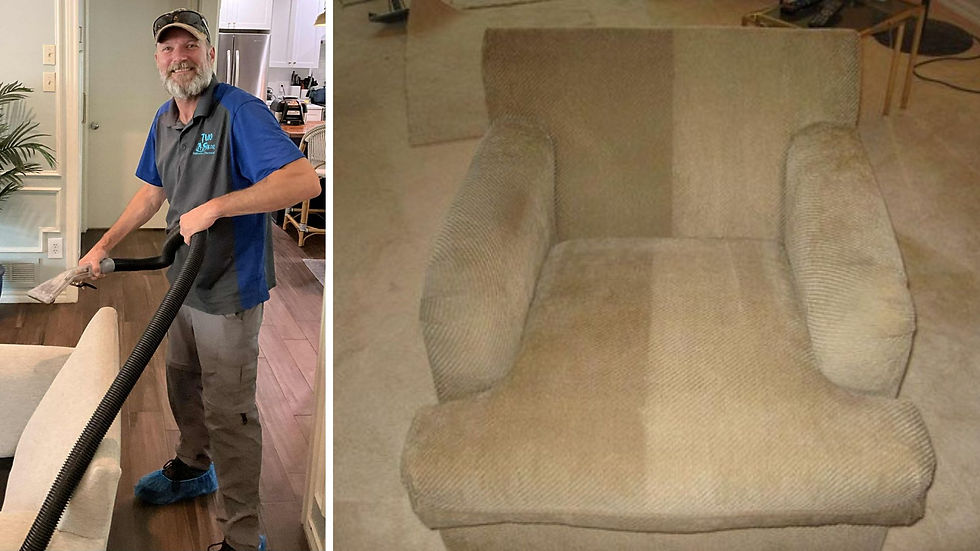 See the Results of an Upholstery Cleaning Service for Homeowner in Tulsa, OK