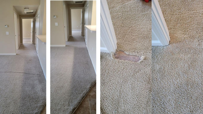 Carpet patching bonded insert results
