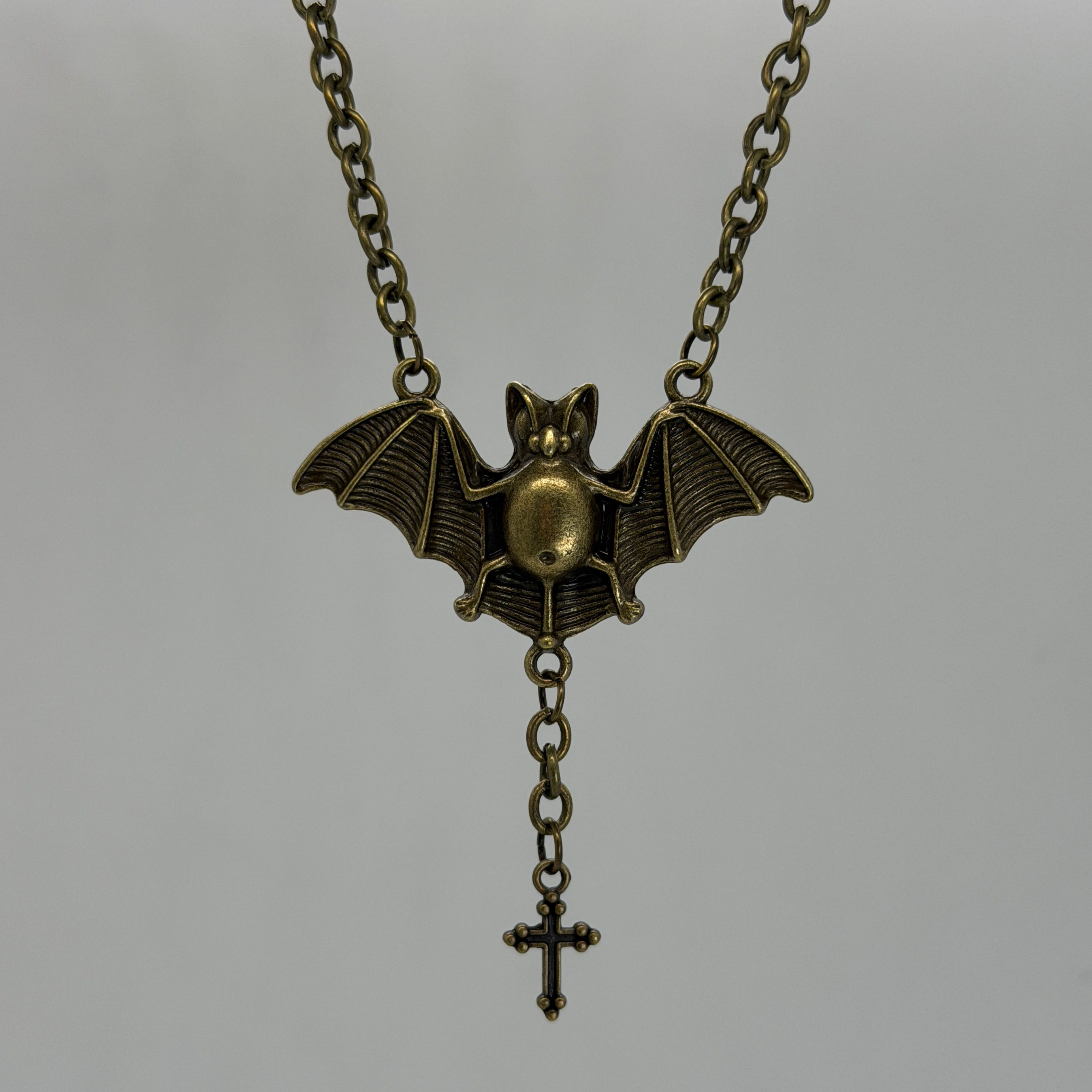 Brass Bat Necklace