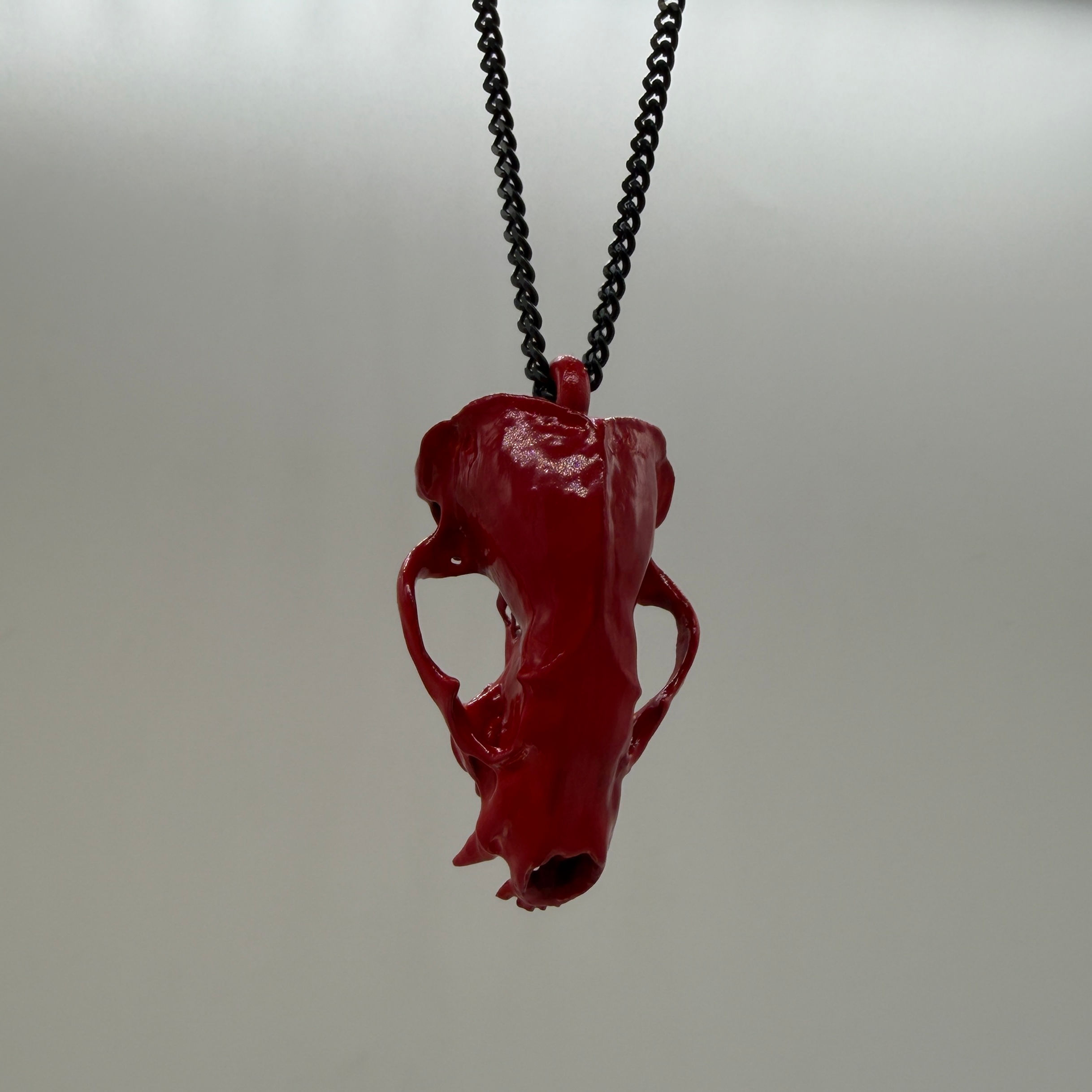 Red Badger Skull Necklace