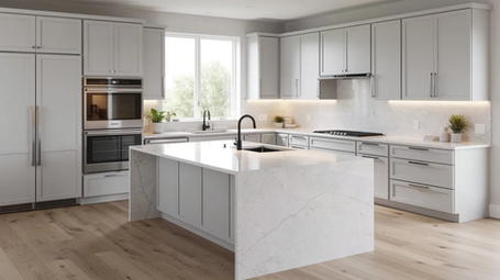 Modern kitchen renovation in North Vancouver completed by Grand Renovations