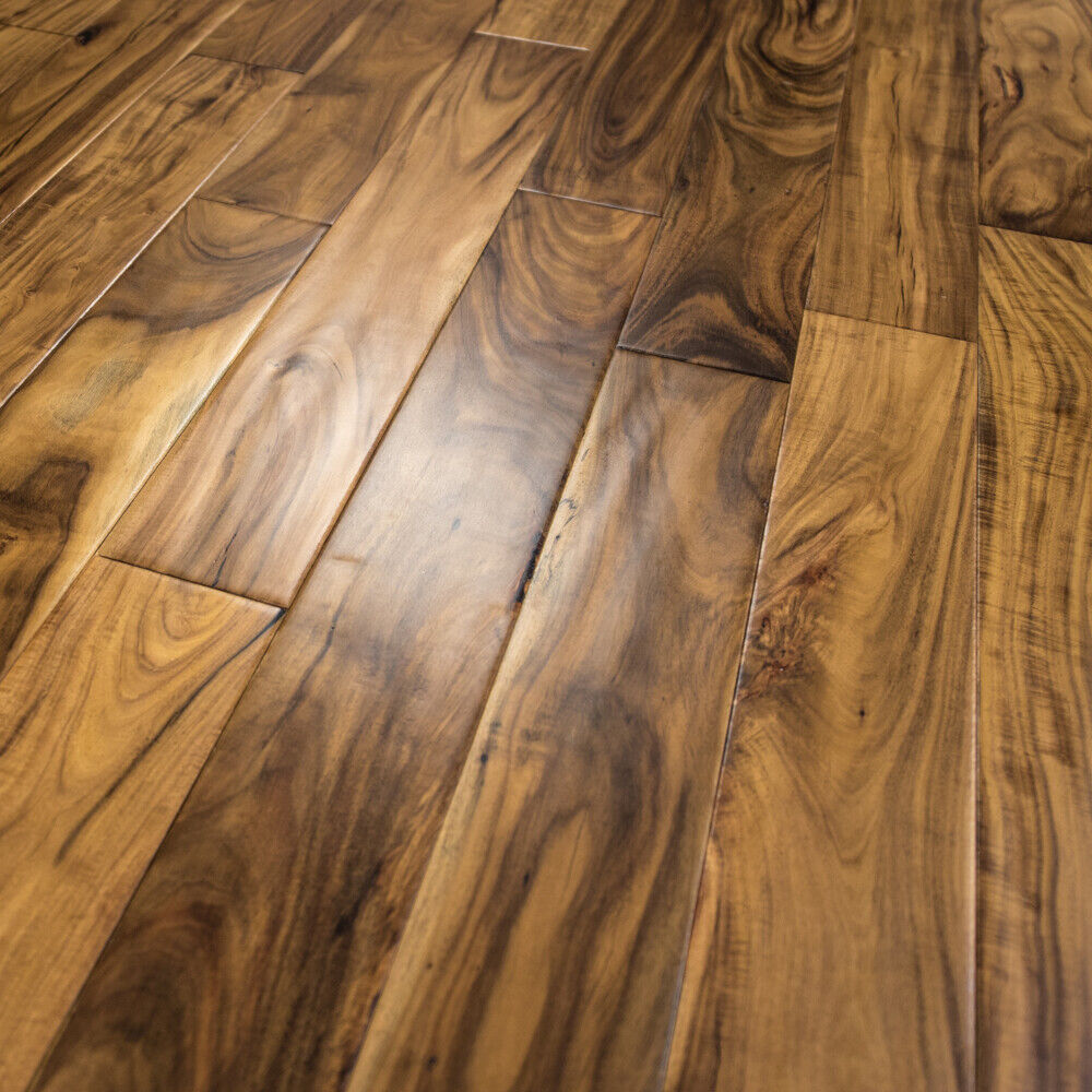 Close-up of Acacia Hardwood Flooring showing natural wood grain patterns
