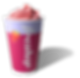 A red paper cup with fruit shake