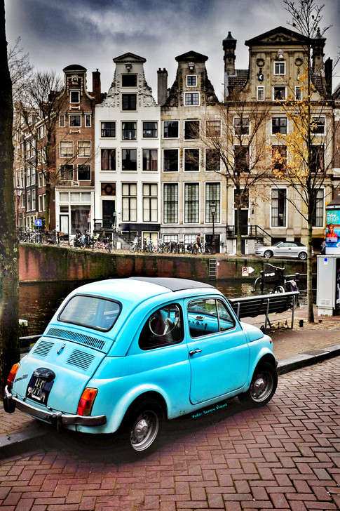 Little Blue Car in Amsterdam