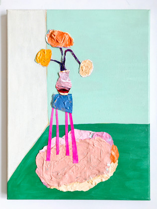 9 Pink Legs, acrylics on linnen, 30 x 40 cm, 2021.jpeg