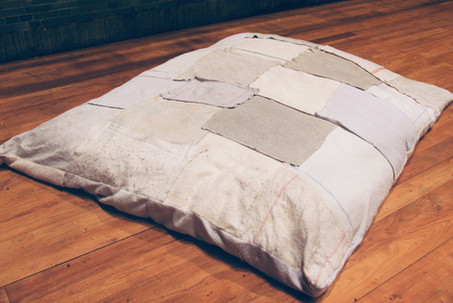 13 Pillow, used floor cloths, filler, yarn, 200 x 240 x 40 cm (hxbxd) cm, 2005.JPEG
