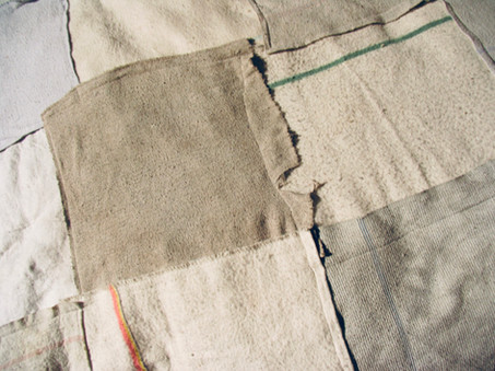 14 Pillow, used floor cloths, filler, yarn, 200 x 240 x 40 cm (hxbxd) cm, 2005.JPEG