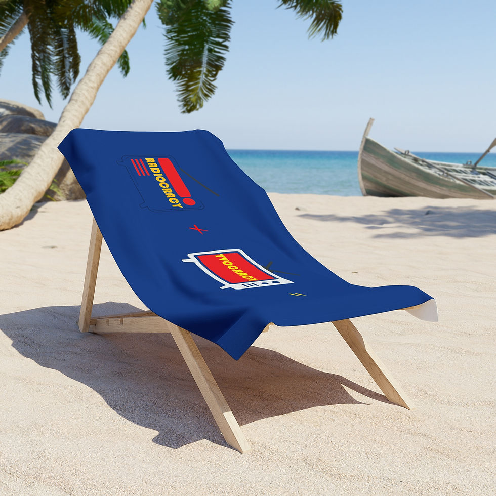 Radiocracy + Tvocracy Beach Towel