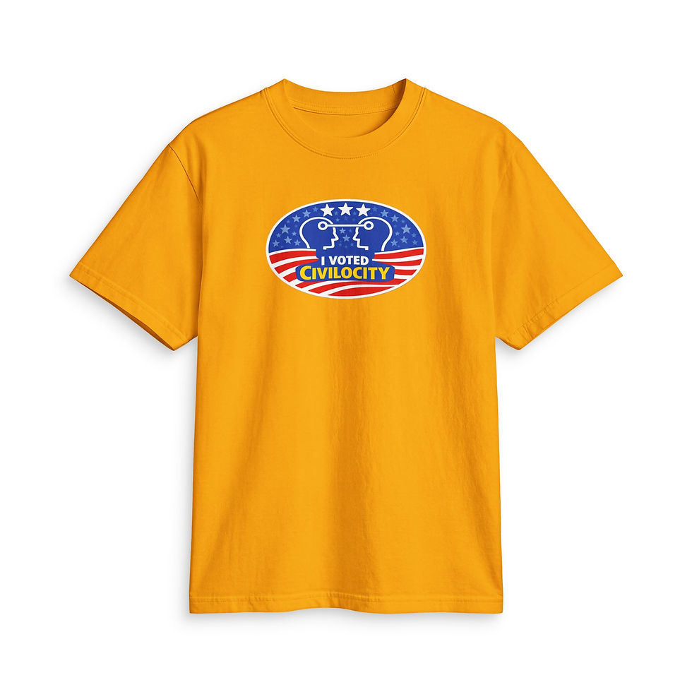 Thumbnail: I Voted Civilocity Telepathic Graphic Cotton T‑Shirt