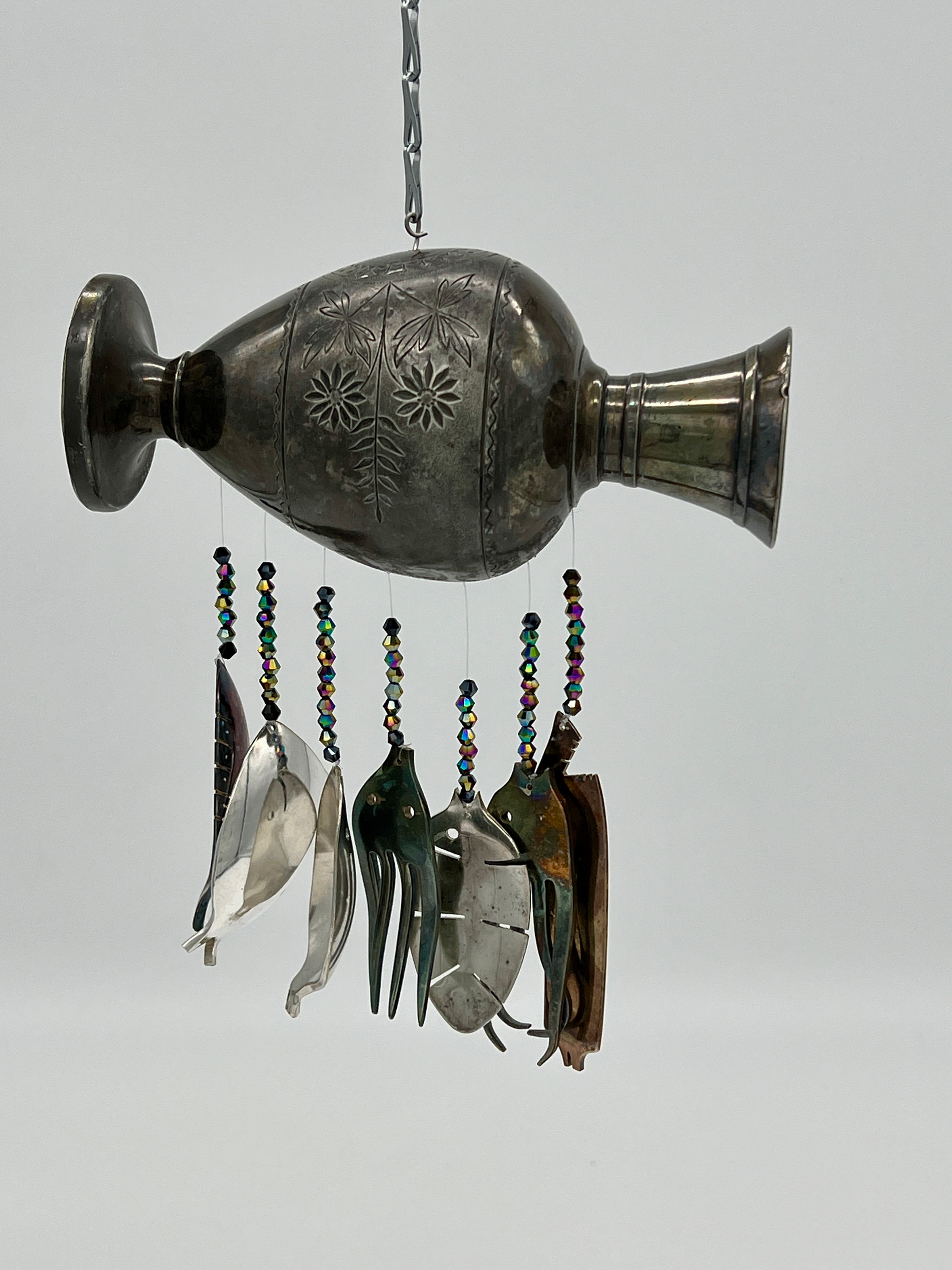 Vintage Silverplate Vase Chime