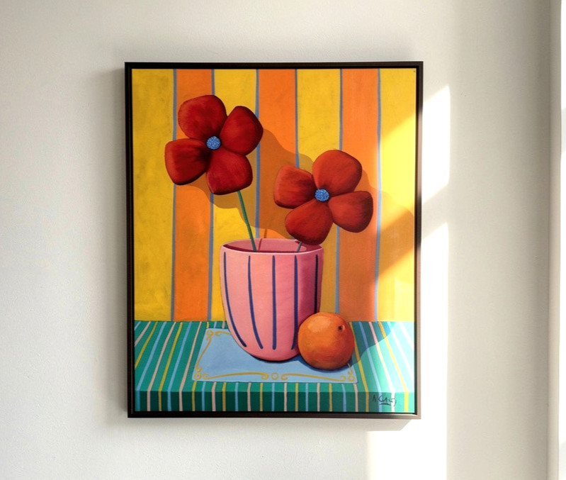 Thumbnail: Red Flowers in a Pink Pot
