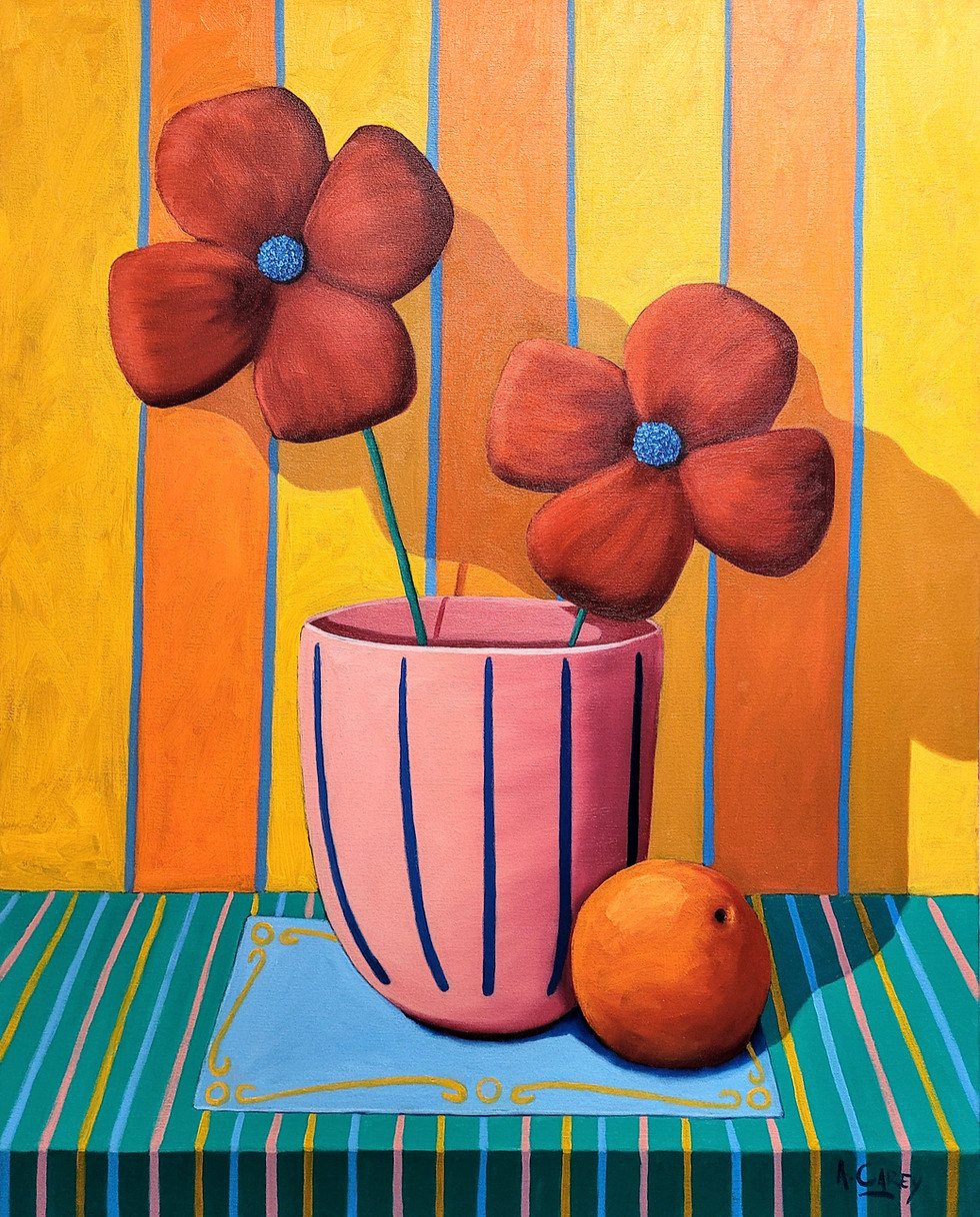 Thumbnail: Red Flowers in a Pink Pot