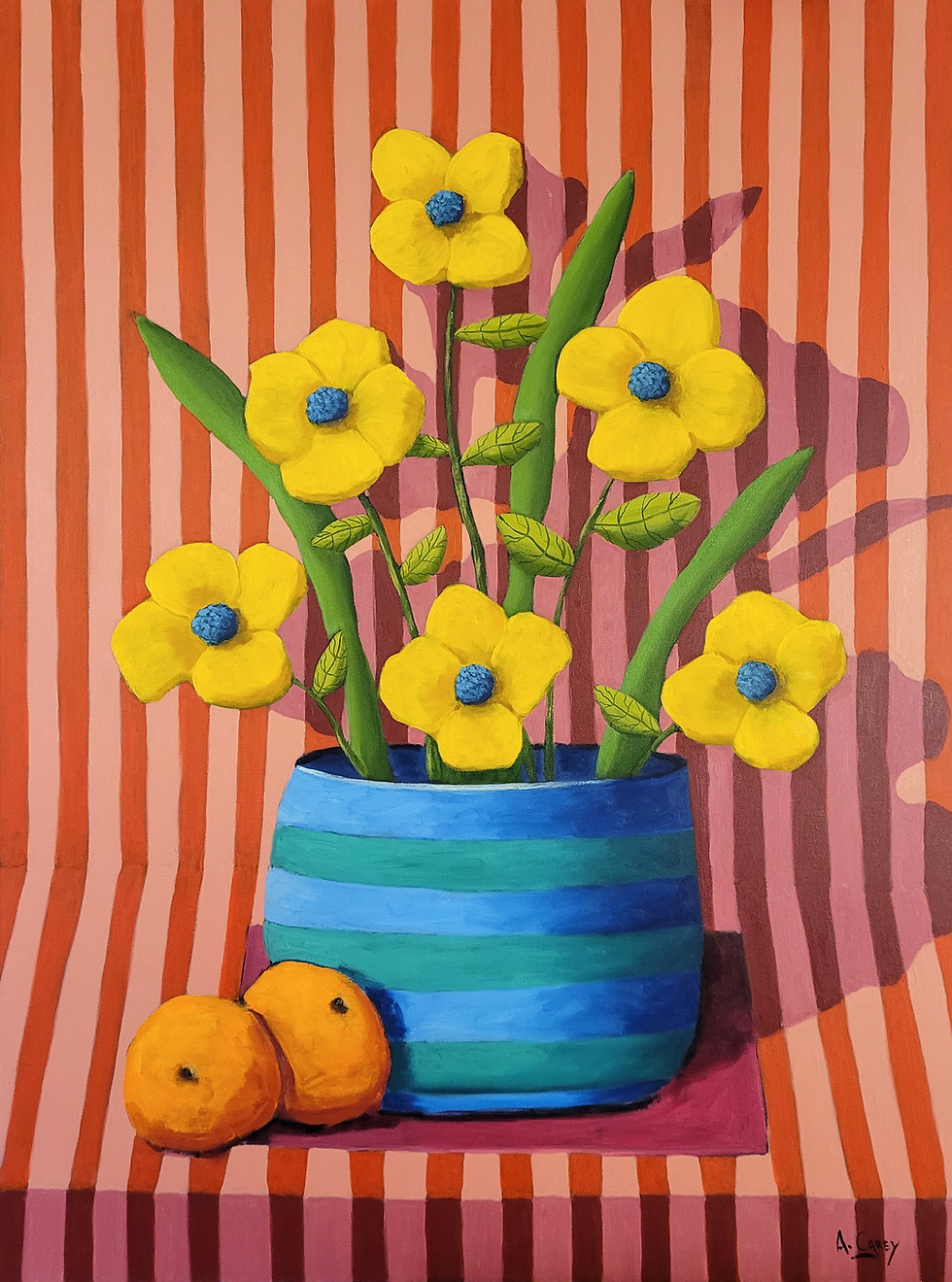 Thumbnail: Yellow Flowers from a Blue & Green Jar