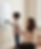 Young boy and mom arranging 