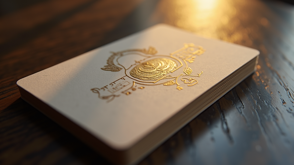 Close-up view of a reward card with a unique design